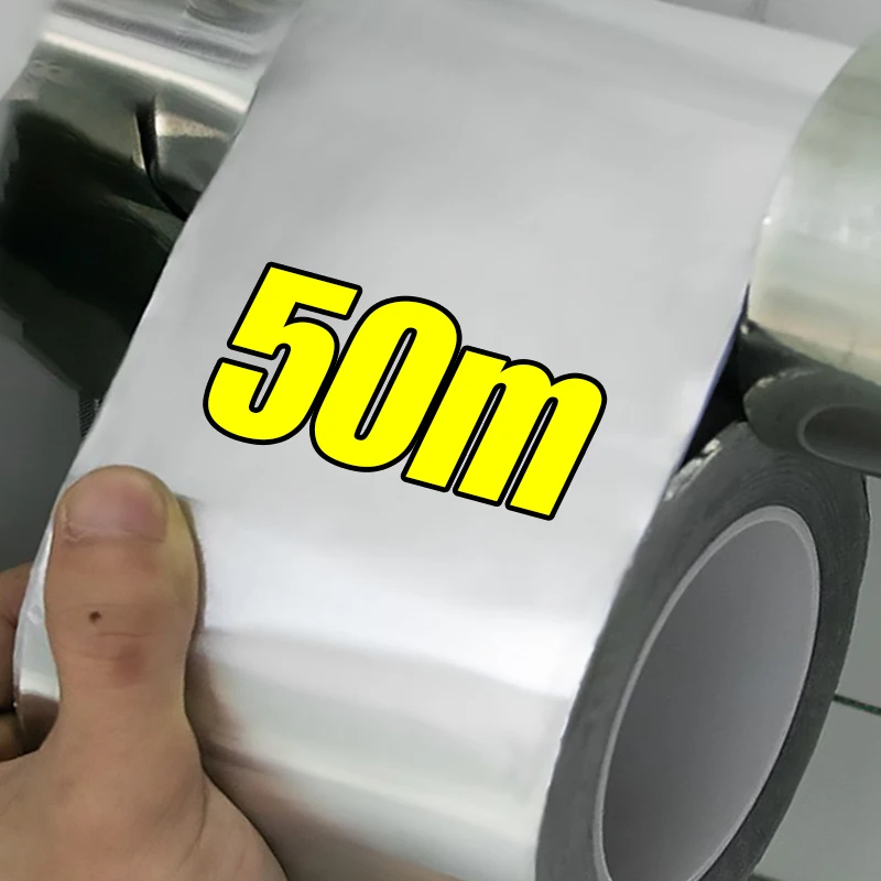 Hochtemperatur-Klebeband aus Aluminiumfolie, selbstklebend, wasserfest, fettdicht, feuchtigkeitsbeständig, Aufkleber, Bänder für Arbeitsplatten, Küche Image