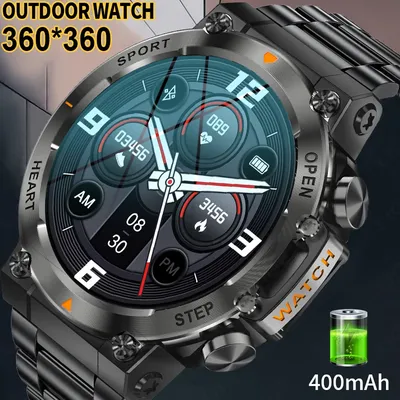 LIGE 1,39 Zoll HD Outdoor Sport Smart Uhr Männer Fitness Tracker Herz Monitor 400 mAh Große Batterie Image