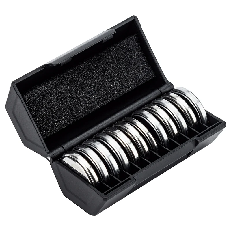 2/4-Pack Upgrade-Knopfzellen-Batterie-Organizer für 24/48 x CR2032/CR2025/CR2016-Batterien, passt sich am Standard-D-Batteriefach Image