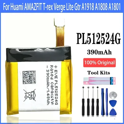 Original 390 mAh PL 512524 G PL 502524 V Batterie Für Huami Amazfit Tyrannosaurus T-rex Pro Verge Image