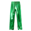 Grüne glänzende Herrenhose, modische Freizeithose, Gold, Rot, Blau, Silber erhältlich, Größe S, M, L, XL, XXL, 3XL