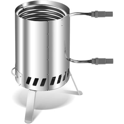 VINGO Poolheizung Schwimmbadheizung Anschluss mit Feuermatte Pool Feuertonne 30x60cm Image