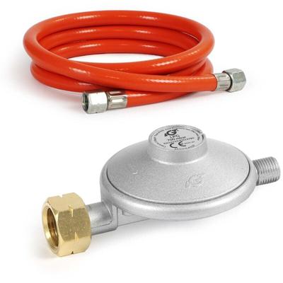 Wiltec - Gasdruckminderer Italien, Gasdruckregler 700 mbar, 1,5 m Gasschlauch mit Druckminderer, Image