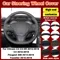 Housse de volant de voiture en cuir microfibre, accessoires automobiles, pour citroën C3 C3-XR
