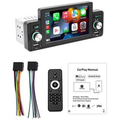 Kkmoon - 5-Zoll (1-DIN) Auto-Radio mit HD-Bildschirm – Apple CarPlay & Android Auto – Bluetooth, Image
