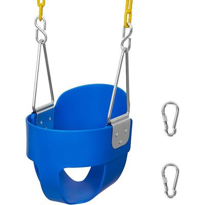 High backrest full bucket seat for children aged 1 to 3 can accommodate 330 pounds with a safety designed outdoor baby swing chain swing