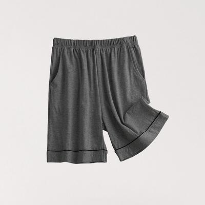 Men's Loungewear Pajama Shorts Plain Fashion Classic Casual Home Daily Bed Cotton Comfort Breathable Soft Shorts Elastic Waist Summer Black Blue