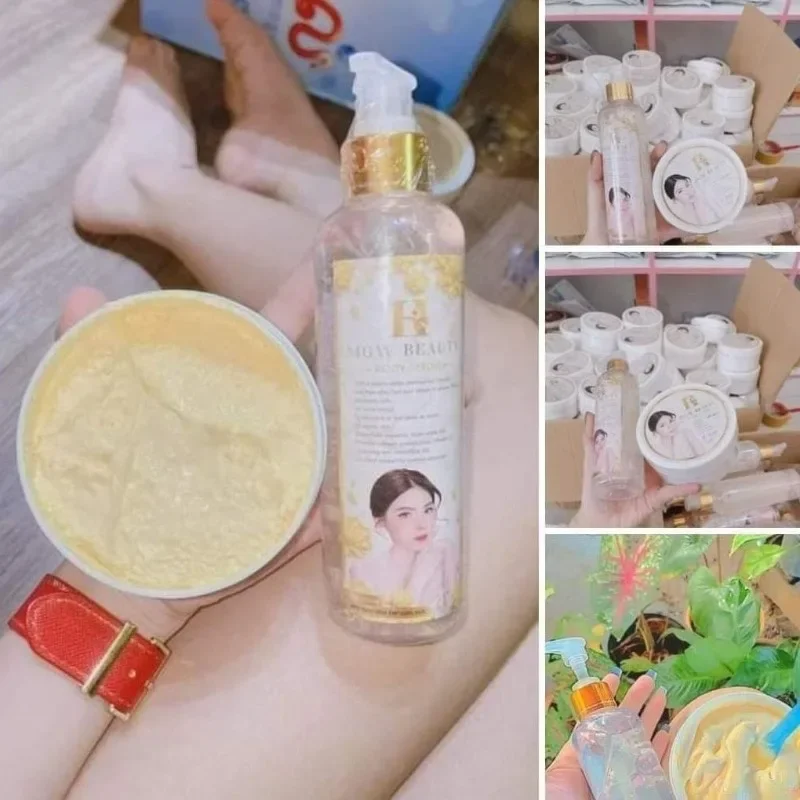 THAILAND MGW BEAUTY BODY LOTION + SERUM/SET Whitening Body Verhindert Melaninpigmentierung, spendet Feuchtigkeit, weich, glatt, helles Weiß Image