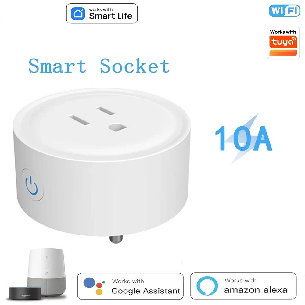 Tuya Smart Steckdose WiFi UNS Stecker 10A 20A Smart Home Alexa Voice Control Timer Funktion Steckdose Fernbedienung Image
