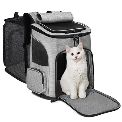 Pet Supplies Out Puppy Rucksack Erweiterbare Haustiertasche Große Kapazität Atmungsaktiv Tragbarer Katzenrucksack Faltbare Hundetasche