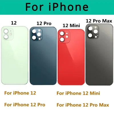 High Quality Big Hole Back Glass Battery Cover For iPhone 12 Pro Max Housing for iphone 12 Housing Battery Door Cover 12mini