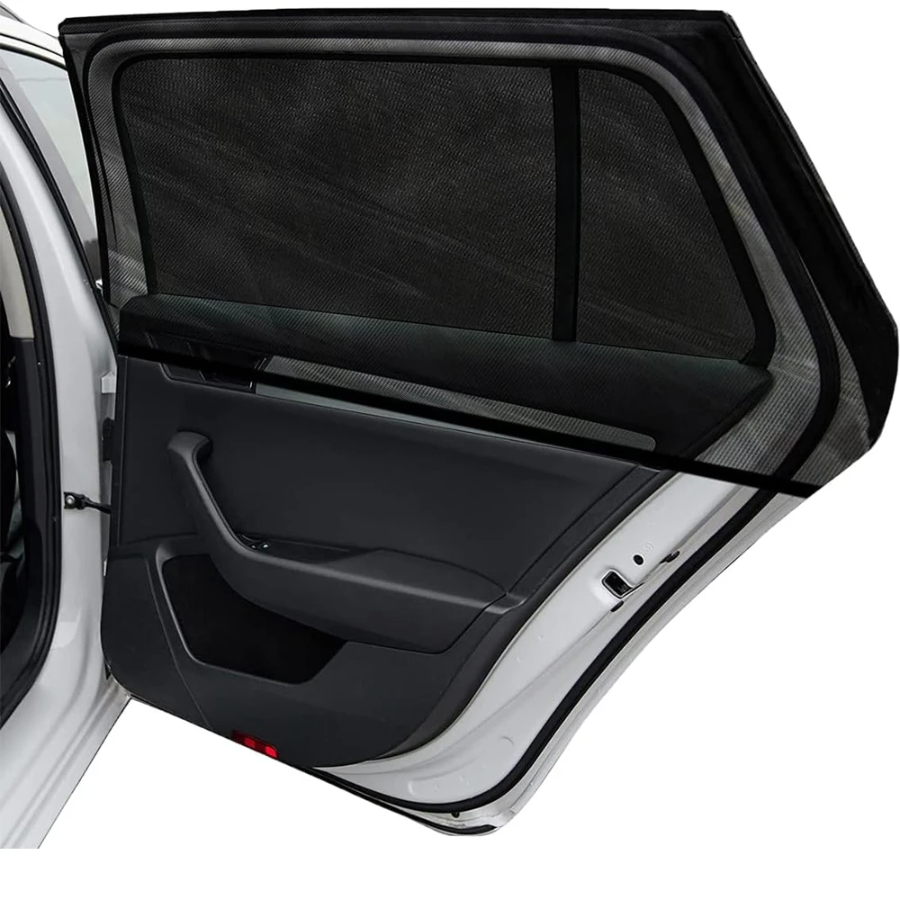 Auto Sonnenschutz Vorhänge Universal Seite Fenster Shades SUV Vorhänge Schutz Repellent Moskito Mesh Net Sonnenschirm Auto Zubehör Image