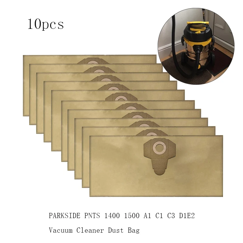 10 Stück Staubsauger-Teilebeutel für PARKSIDE PNTS 1400 1500 A1 C1 C3 D1E2 Zubehör Verdickter Staubbeutel Image