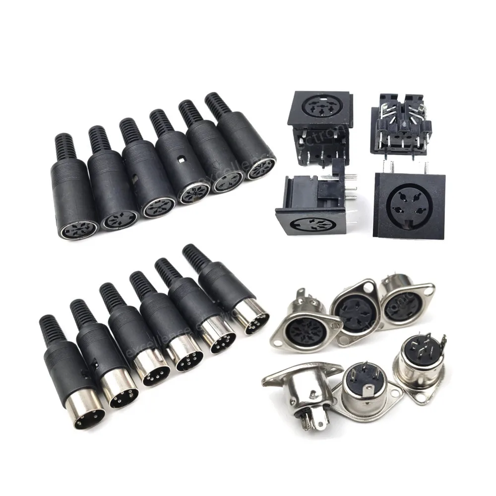 5 Teile/los DIN S Terminal 3/4/5/6/7/8P Pin/Core Midi Stecker buchse Stecker Computer Große Tastatur Maus Buchse Image
