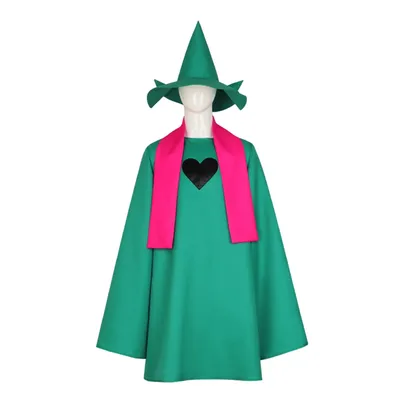 Undertale Ralsei Cosplay Hoodie Umhang Top Deltarune Cosplay Cape Outfit mit Hut Schal Herren und Damen Halloween Karneval Anzug Image