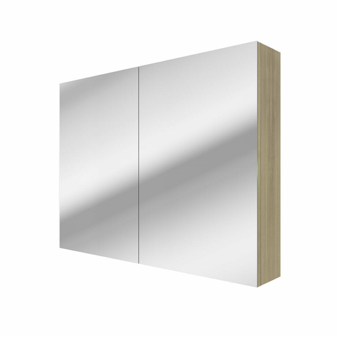 AcquaVapore Spiegelschrank, Badspiegel, Badezimmer Spiegel City 100cm braun Eiche NEIN ohne LED-Beleuchtung Image