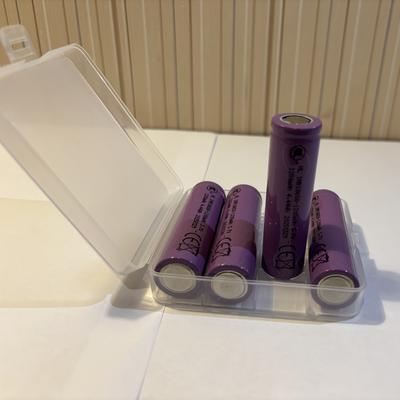TEMU 4pcs 18650 Rechargeable Lithium Batteries, 1200mah, 3.7v, , Long-lasting, Suitable For And Parallel Connection, Power Tools, Headlights, Flashlights, Pvc/metal Structure, , Rechargeable Battery Image