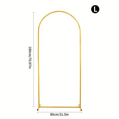 TEMU Elegant Metal Arch Frame For Weddings, Birthdays, Engagements, And Celebrations - Indoor/outdoor Party Decor, 0.5x1.2m To 1.2x2.2m Sizes, Photoshoots And Event Settings, Wedding Decorations Image