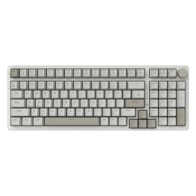 TEMU Ajazz Ak992 Wired Retro Mechanical Keyboard With Gasket Construction And 98-key Layout For Gaming, Esports And Office Use With Blue . Image