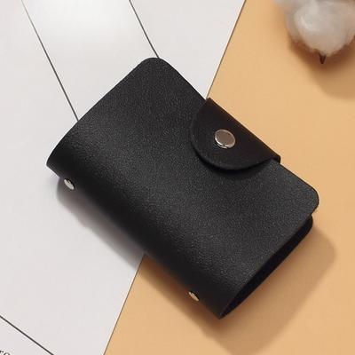 TEMU Premium Leather Business Card Holder Wallet With 24 Card Slots, Waterproof, Snap Closure - Ideal For Bank Cards, Credit Cards, Ids, And Licenses - Sleek For Everyday Office Organization Image