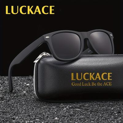 TEMU Luckace Men's Polarized Glasses - Durable Tac Lenses, Full-rim Sporty Design For Hiking, Running, Casual Wear, Options With Gift Box Packaging, Hiking Accessories Image