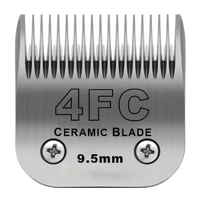 "TEMU Detachable Pet Dog Clipper Blades,compatible With Size 4fc Cut Length 3/8"(9.5mm),most A5,wah*l Km Series Clippers,made Of Ceramic Blade & Stainless Steel Blade" Image