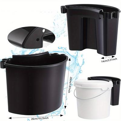 TEMU 1pc Car Wash Bucket Side Storage Hanging Barrel Car Washing Bucket External Detail Tool Brush Gloves Automotive Cleaning Tools Cleaning Buckets Kit Image