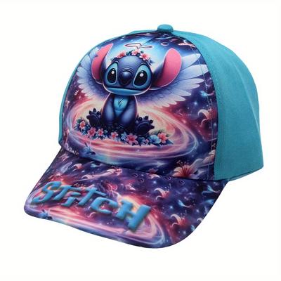 TEMU 1pc Stitch Baseball Cap - Vibrant Cartoon Design, Hat For &, Lightweight & Breathable, Outdoor Wear, Machine Washable, Cap | Character Cap | Hat, Suitable For Women Image
