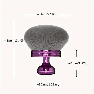 TEMU Extra Large Body Makeup Brush, Suitable For Self-tanning, Leg Makeup And Bronzer Application, 3.46-inch Wide Round Head Kabuki Brus Image