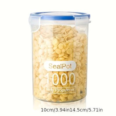 TEMU Food Storage Containers-leakproof Plastic Airtight Jars, Reusable Multipurpose Kitchen Storage Jars, Circular Transparent Airtight Jars For Storage And Refrigerator Use ( Sizes), Camping Utensils Image