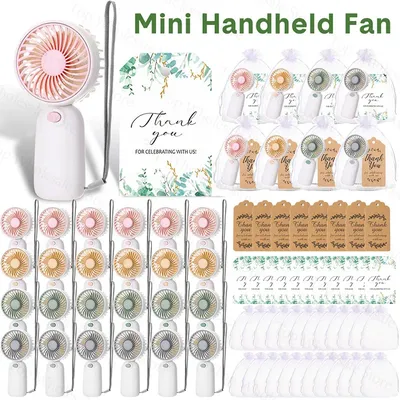 10-100 Pcs Mini Handheld Fan Bulk Wedding Fan Battery Operated Portable Fan Party Favors for Guests Bridal Shower Wedding Gifts