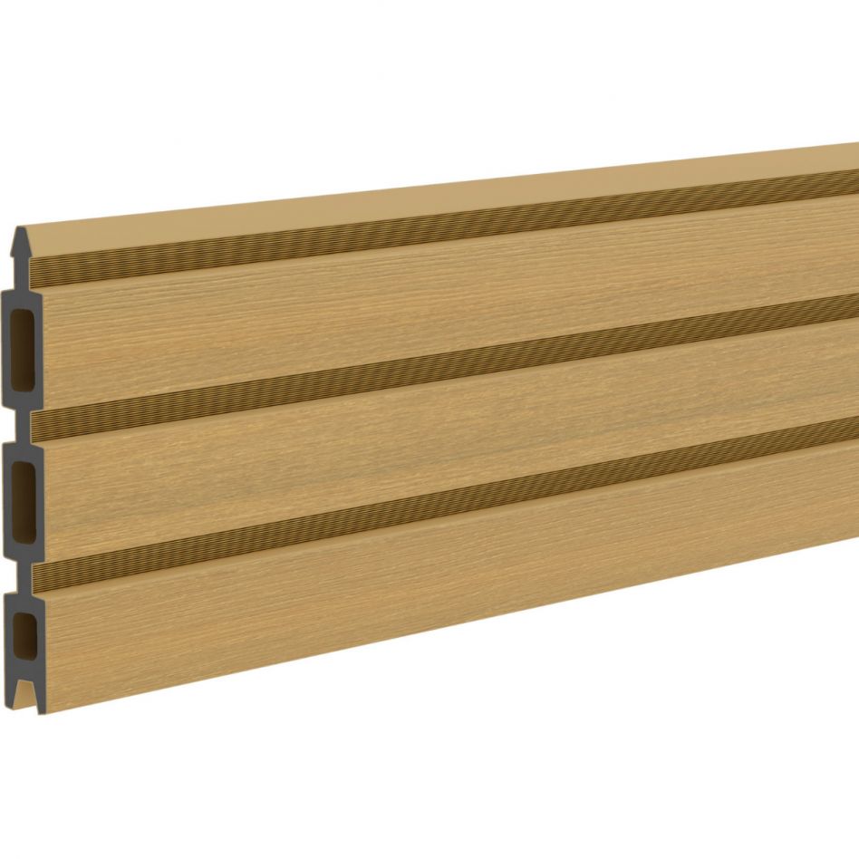 TraumGarten Sichtschutzzaun SYSTEM NEO PLATINUM Einzelprofil lärche Image