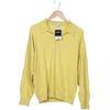 Joop! Damen Pullover, Gr. 50, gelb, Baumwolle, Leinen