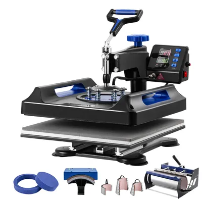 SucceBuy Heat Press Machine Wärmeübertragungsmaschine mit 30 oz Tumbler Press 360 ° Swing Away Digital T-Shirt Pressing Coating