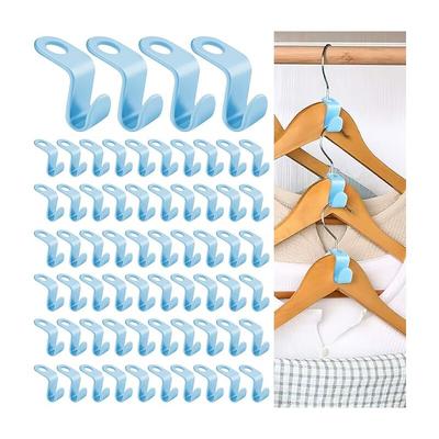 Blau) 64 Stück Kleiderbügelhaken Verbindungshaken für Kleiderbügel Hängehakenverbinder Image
