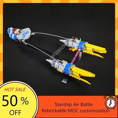 484PCS MOC Space Battle Serie Anakin's Podracer - Minifig Maßstab Modell Bausteine Technologie Image