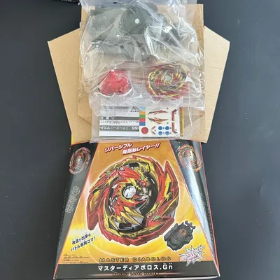 ECHTE Beyscollector Beys B-155 Burst Master Diabolos Gn Bey GT Starter mit Launcher neu mit Image