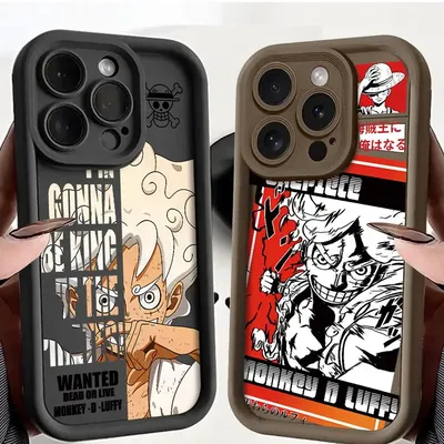 Soft Cover Case for iPhone 16e XS XR 11 15 Plus 14 Pro 11 14 16 Plus 13 Pro MAX 12 Mini Anime One Pieces D-Luffy