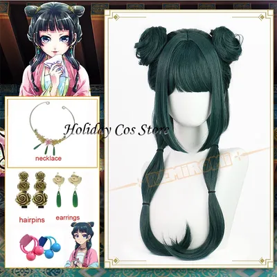 Anime The Apothecary Diaries Maomao Cosplay Perücke Halskette Ohrringe Haarnadeln Mao Mao Für Frau Image