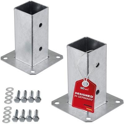 SOTECH Bodenanker zum Aufschrauben Stahl feuerverzinkt optimal für Garten oder Terrasse, Image