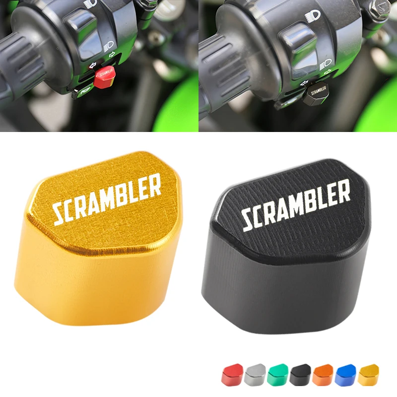 CNC Aluminium Motorrad Schalter Taste Blinker Schalter Schlüssel Kappe Für Ducati Scrambler 800 1100 ICON 800 Wüste Schlitten 2017-2025 Image