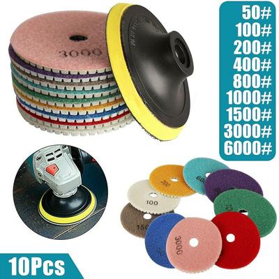 Diamant-Polierpads, nass, trocken, für Granit, Marmor, Beton, Stein Image