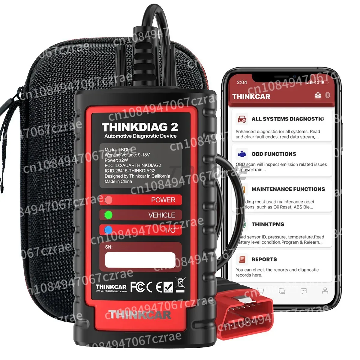 Thinkdiag 2 OBD2-Scanner + 16 Resets/Ediag plus/Thinkdiag/Thinkdiag Mini Image