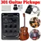 Kunststoff 301 Gitarren-Tonabnehmer mit Stimmgerät für Fish Man Presys Blend Gitarren-Vorverstärker EQ Equalizer Gitarren-Schallloch EQ Teile Zubehör
