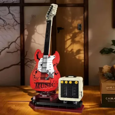 2025, neues interaktives Gitarrenmusik-Bauset für Musikliebhaber, DIY-Gitarrenmodell, Spielzeug, Image