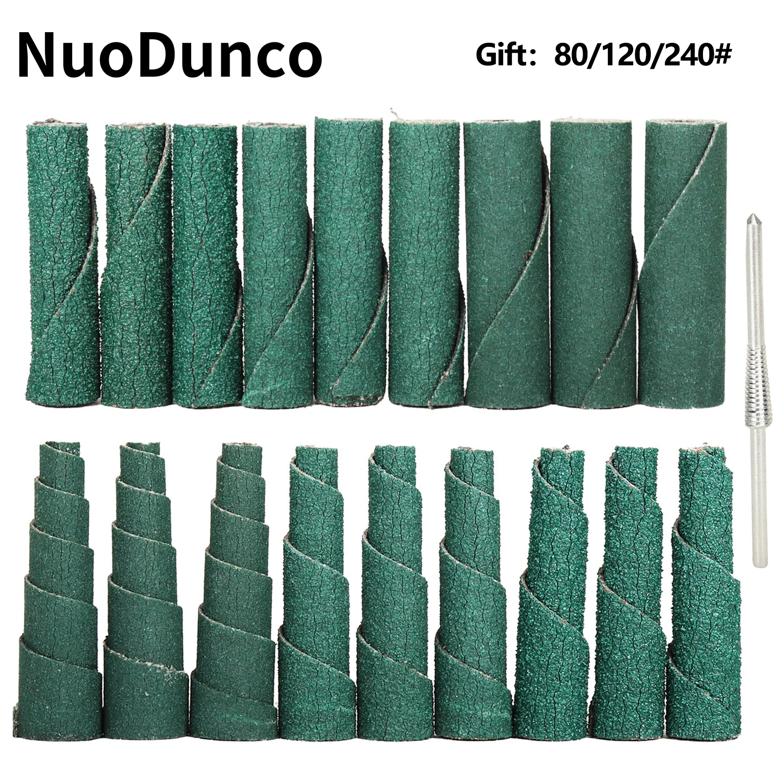 10 Stücke/10mm Schleifpapier Schleifkopf Mini Schleifkegel Motor Porting Sortiment Kit Kegel Zylinder Dremel Drehwerkzeug Zubehör Image