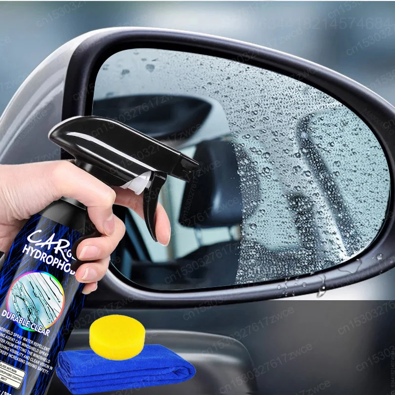 Wasserabweisendes Spray für Autoglas, Anti-Regen-Beschichtung, hydrophobe Anti-Regen-Flüssigkeits-Windschutzscheibe, Spiegelmaske, automatische Chemie Image