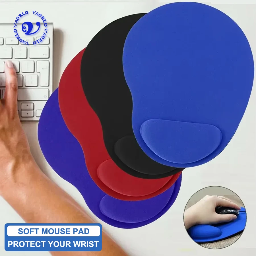 Ergonomisches Mauspad mit Handgelenkauflage, bequeme Handgelenkstütze, rutschfeste Mäusematte, weiches Mauspad für PC, Laptop, Computer Image