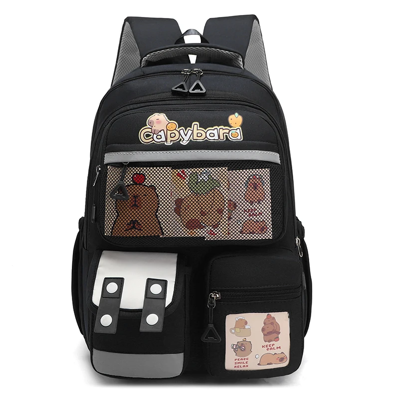 Sac à dos Capybara mignon, sac à dos d'école Kawaii, sac à dos esthétique pour enfants garçons filles