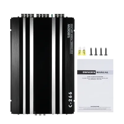 Car Power Amplifier 12V 4 Channel High Power Aluminum Alloy Car Audio Amplifier
